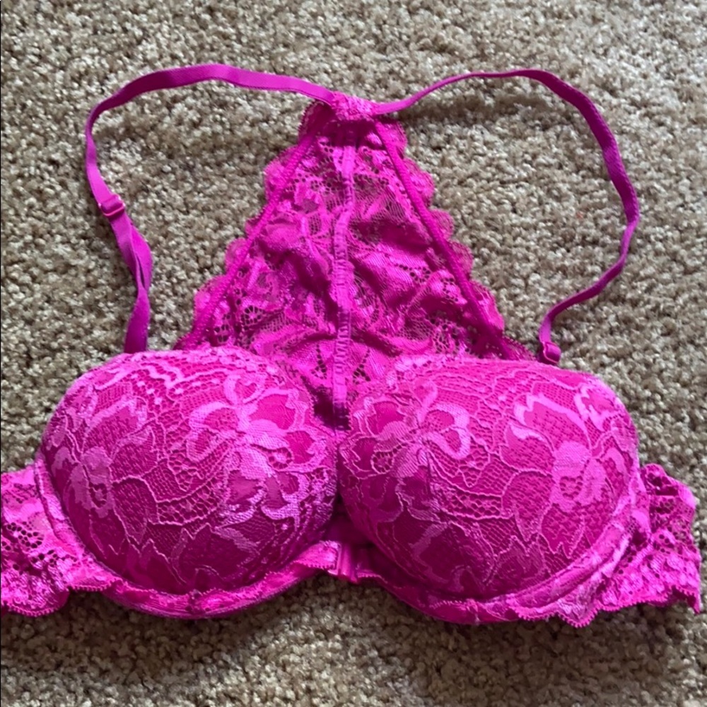 Hot Pink lace Victoria secret bra(can bundle)